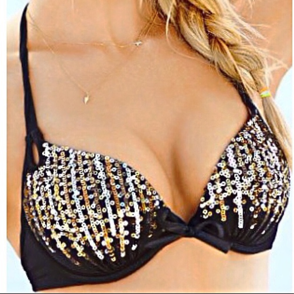 VS | Sequin Push Up Bikini Top : 32A Discontinued